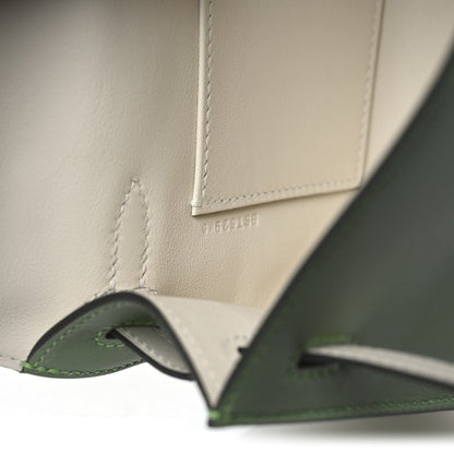 Hermes Swift Horseshoe Kelly Pochette Clutch Vert Criquet Nata 7 of 11