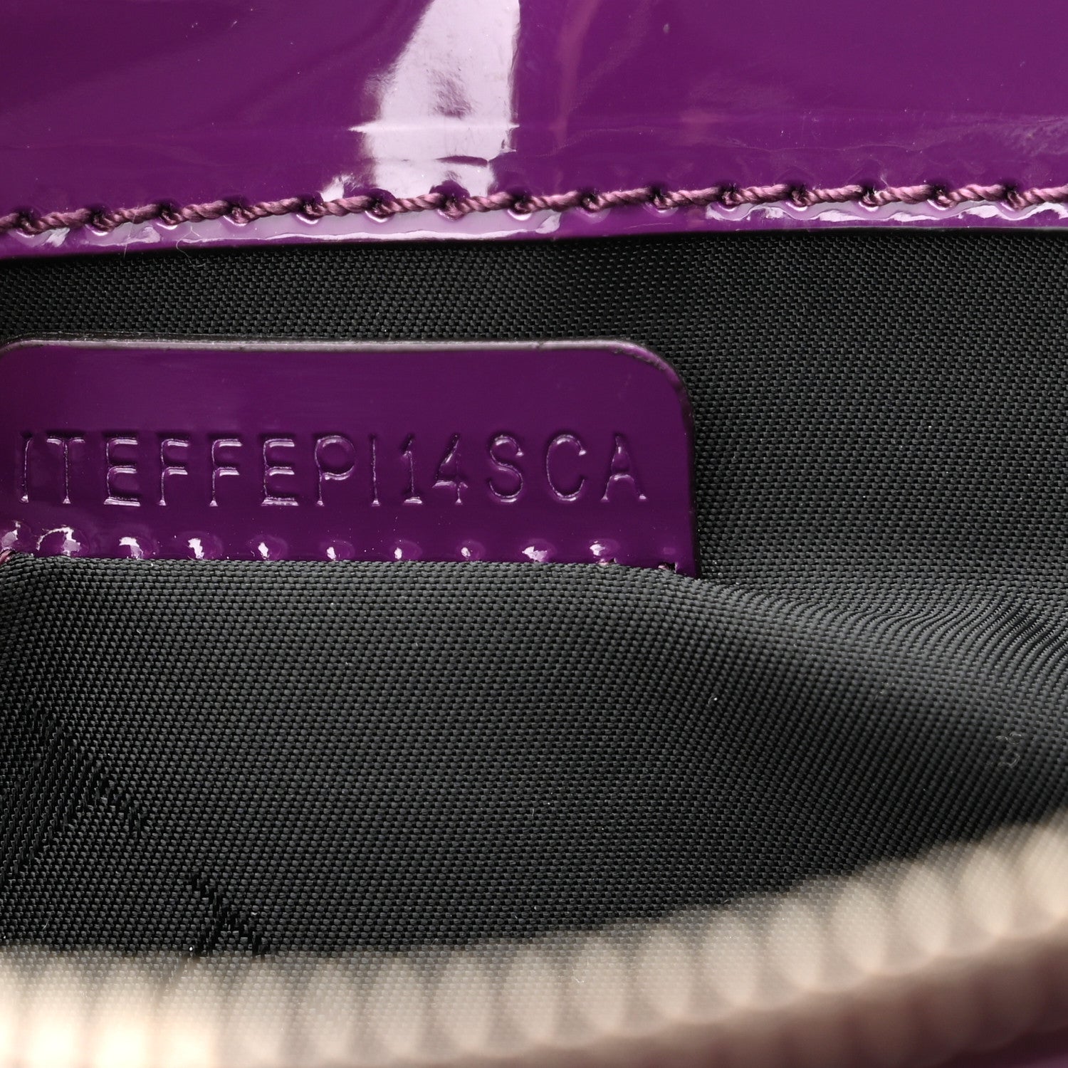Burberry Patent Bridle Calfskin Parmoor Clutch Bag Purple 8 of 11