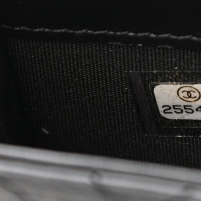 Chanel Lambskin Camellia Studded Medium Card Holder Wallet Black 6 of 8