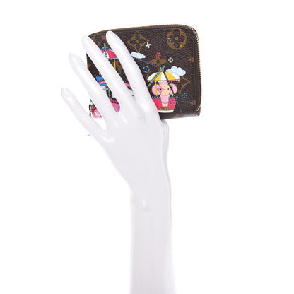 Louis Vuitton Monogram 2020 Christmas Animation Big Wheel Zippy Coin Purse Rose Ballerine 2 of 10