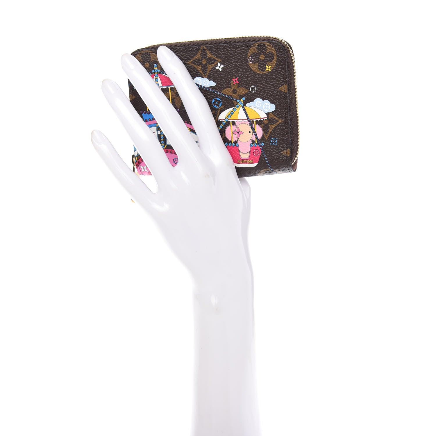 Louis Vuitton Monogram 2020 Christmas Animation Big Wheel Zippy Coin Purse Rose Ballerine 2 of 10