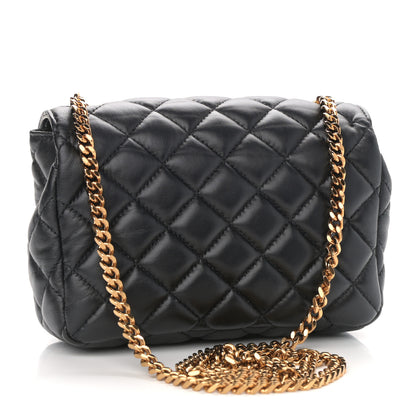Versace Nappa Quilted Small Medusa Chain Crossbody Black 3 of 10