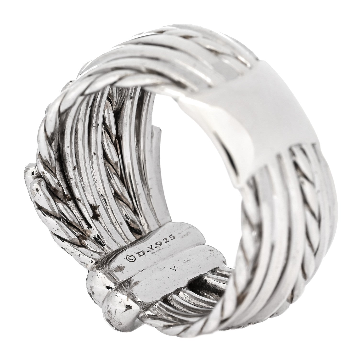 David Yurman Sterling Silver Diamond Angelika Ring 57 8 5 of 6