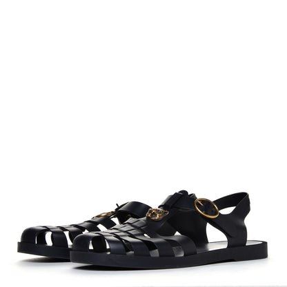 Gucci Rubber Mens Buckle Strap Sandal 11 Black 3 of 14