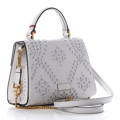 Valentino Garavani Calfskin San Gallo Embroidery Small VSling Bag Optic White 3 of 9
