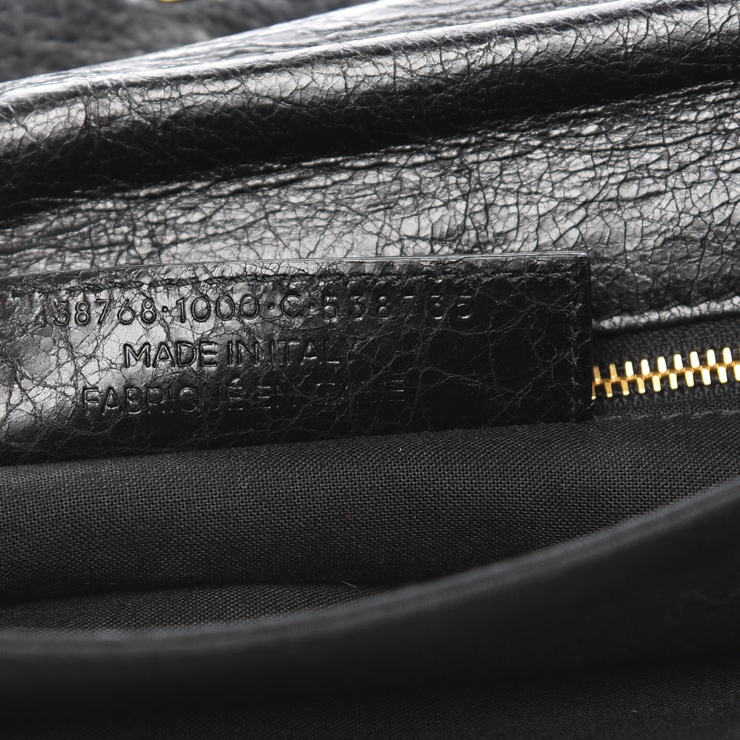 Agneau Classic Gold Hardware Envelope Clutch Black