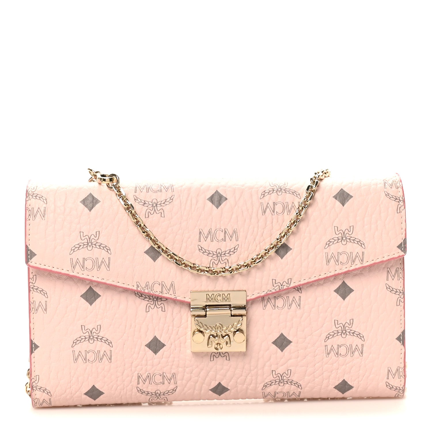 たなか MCM♥︎Patricia Visetos wallet 長財布 MCM Patricia Visetos Leather Crossbody Wallet Powder