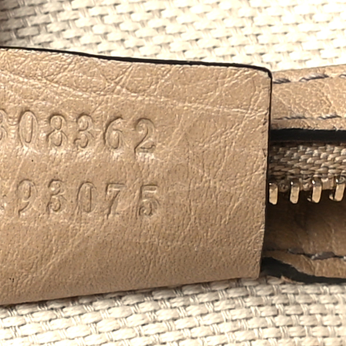 Gucci Pebbled Calfskin Small Soho Top Handle Satchel Camelia 7 of 9