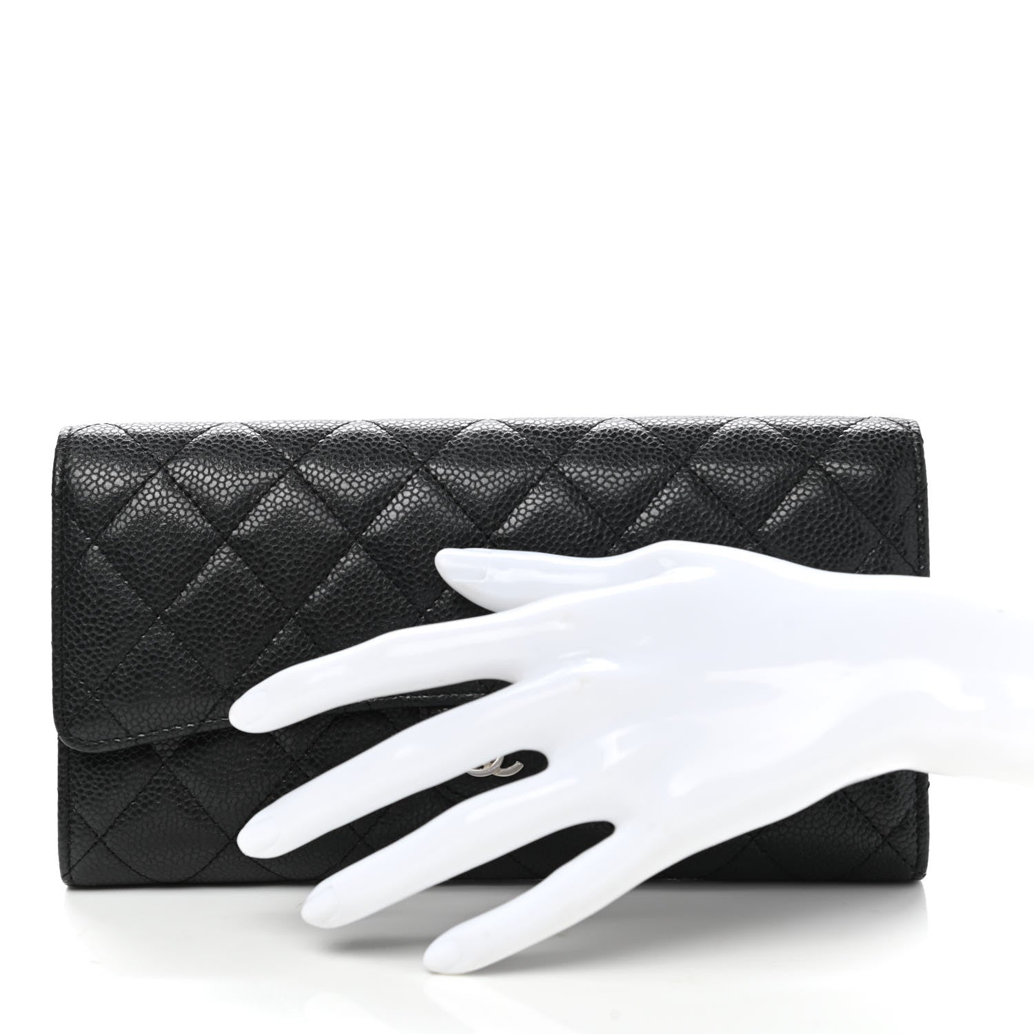 Chanel Caviar Quilted Travel Wallet Black 2 of 9