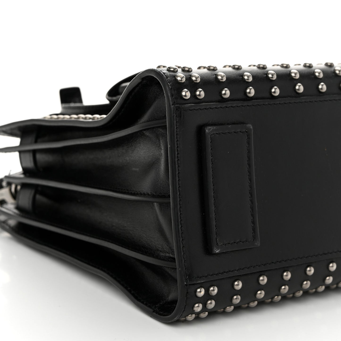 Smooth Calfskin Studded Small Sac De Jour Black
