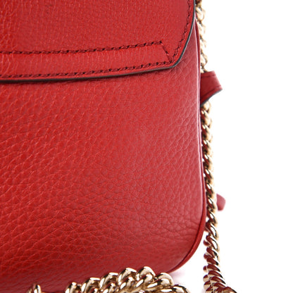 Gucci Pebbled Calfskin Small Soho Flap Crossbody Red 8 of 8