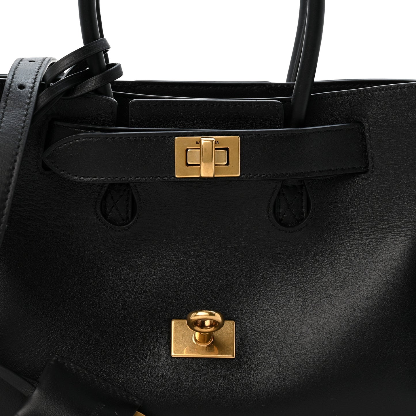 Smooth Calfskin Mini Bel Air Carry All Bag Black