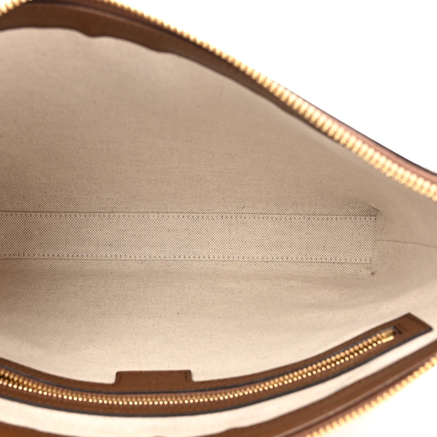 GG Supreme Monogram Azalea Calfskin Retro Interlocking G Wristlet Messenger Bag Beige Ebony Brown Sugar