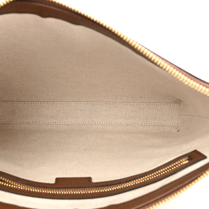 Gucci GG Supreme Monogram Azalea Calfskin Retro Interlocking G Wristlet Messenger Bag Beige Ebony Brown Sugar 5 of 10