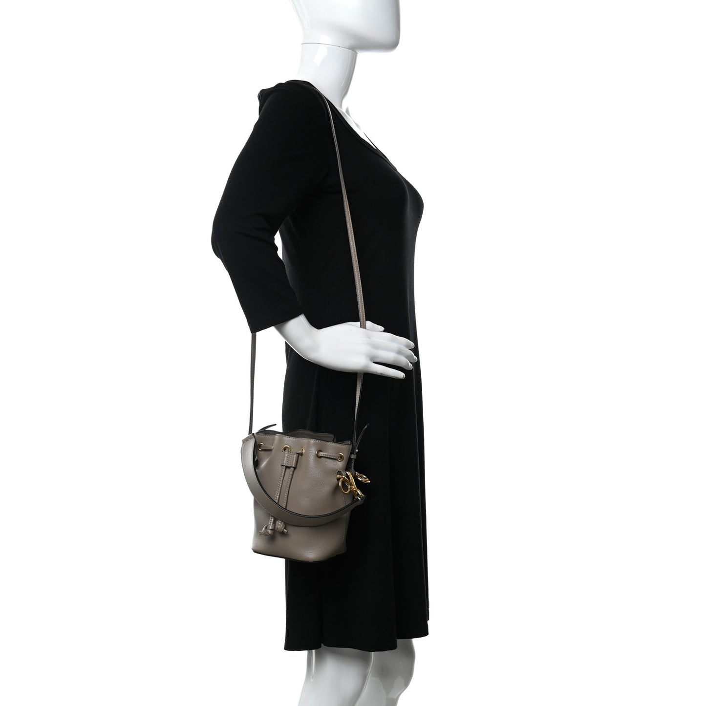 Vitello Cruise F is Fendi Mini Mon Tresor Bucket Bag Tortora