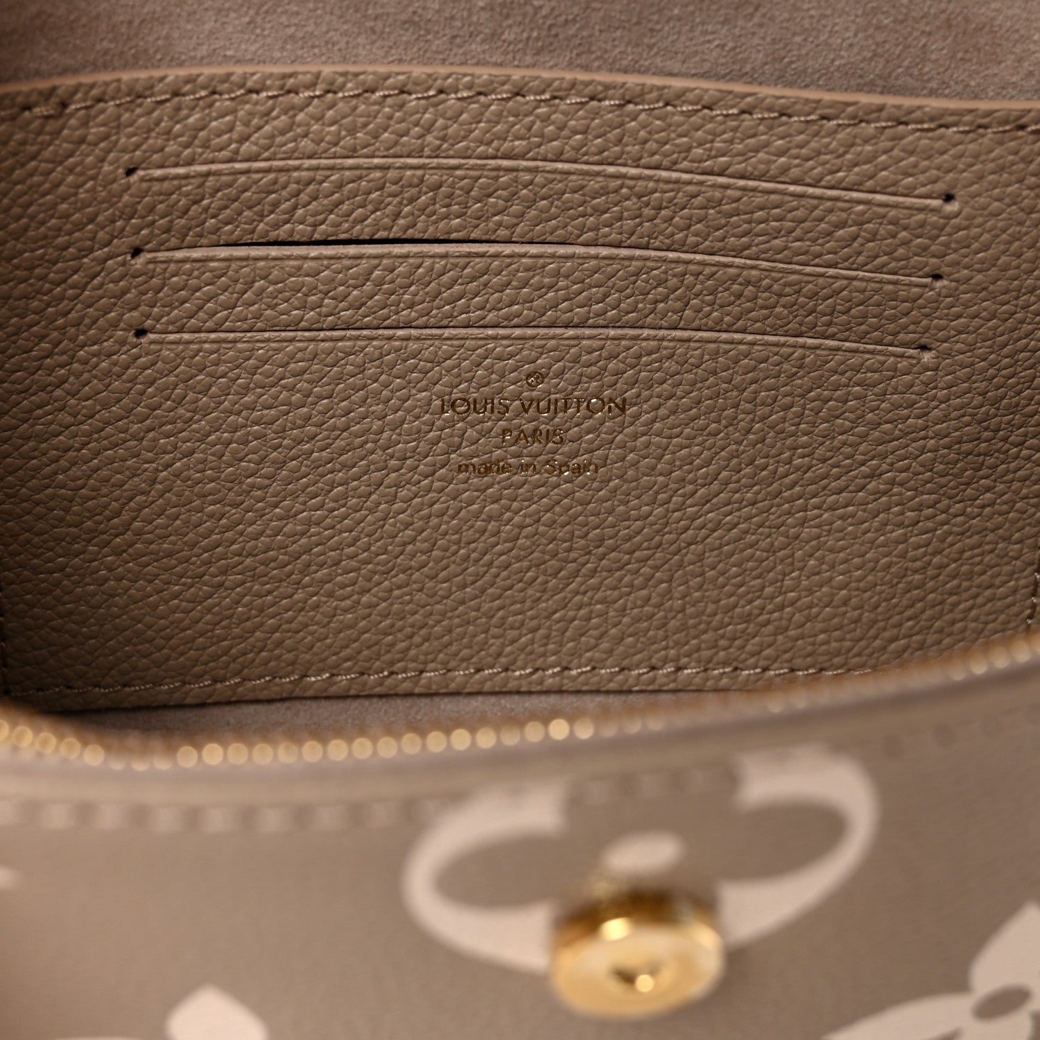 Louis Vuitton Empreinte Monogram Giant Ivy Wallet On Chain Tourterelle Creme 6 of 9