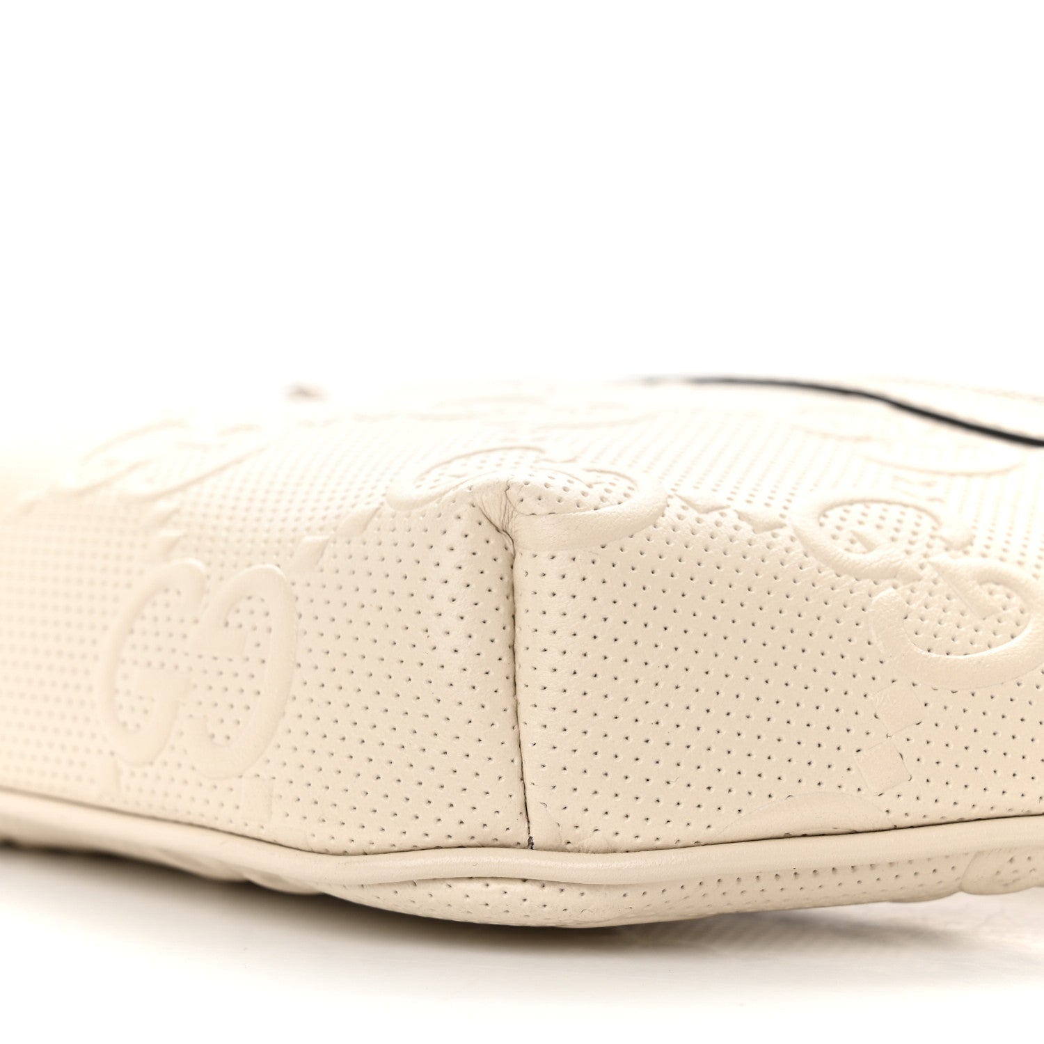 Gucci Calfskin GG Tennis Embossed Belt Bag Mystic White 10 of 11