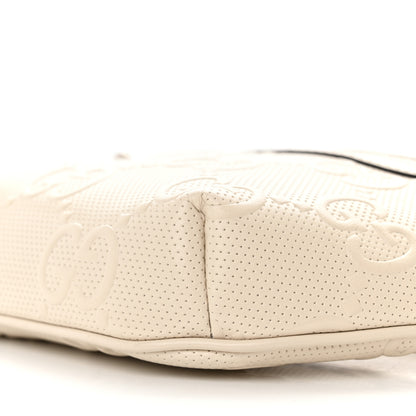 Gucci Calfskin GG Tennis Embossed Belt Bag Mystic White 10 of 11