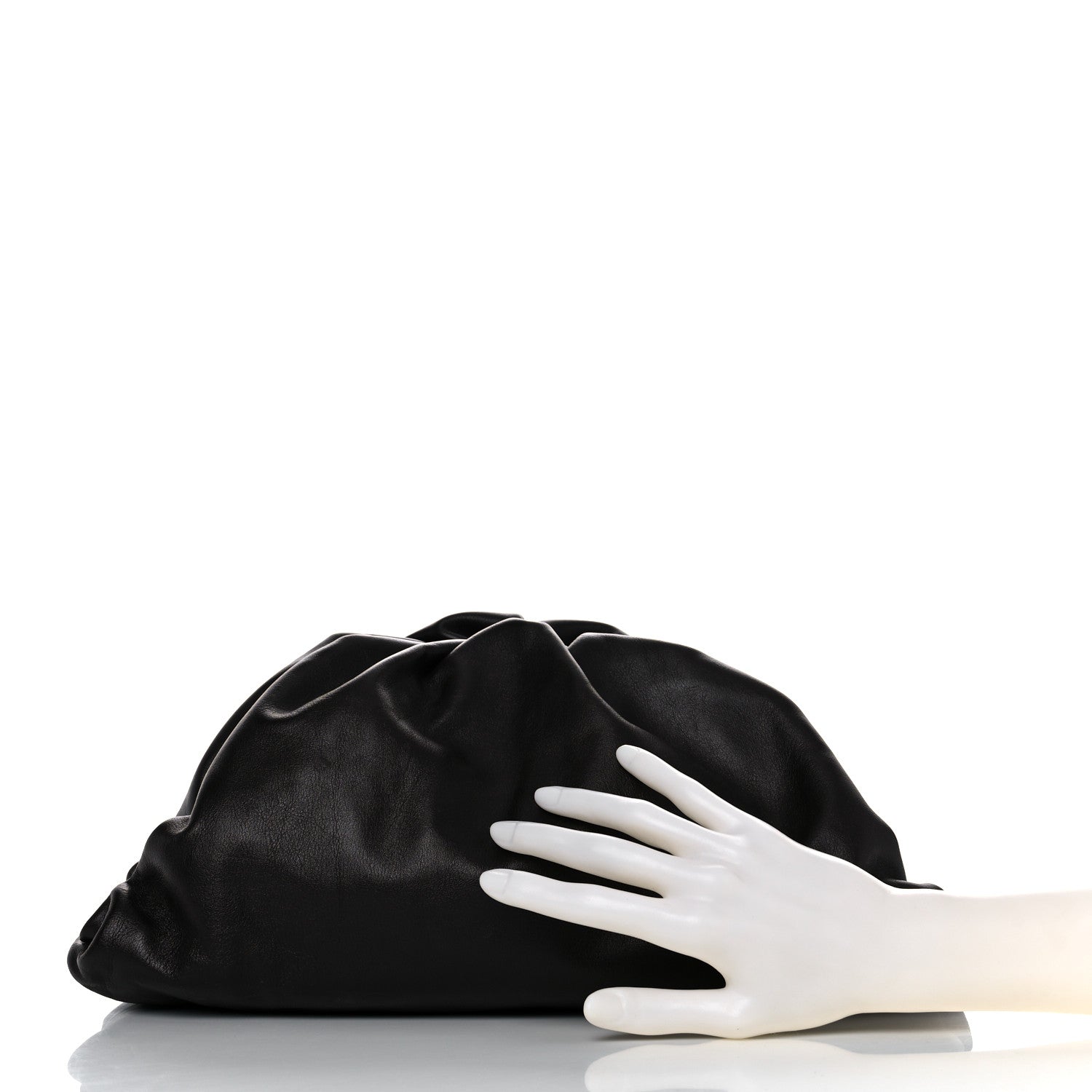 Bottega Veneta Smooth Butter Calf The Pouch Oversized Clutch Fondente 2 of 13