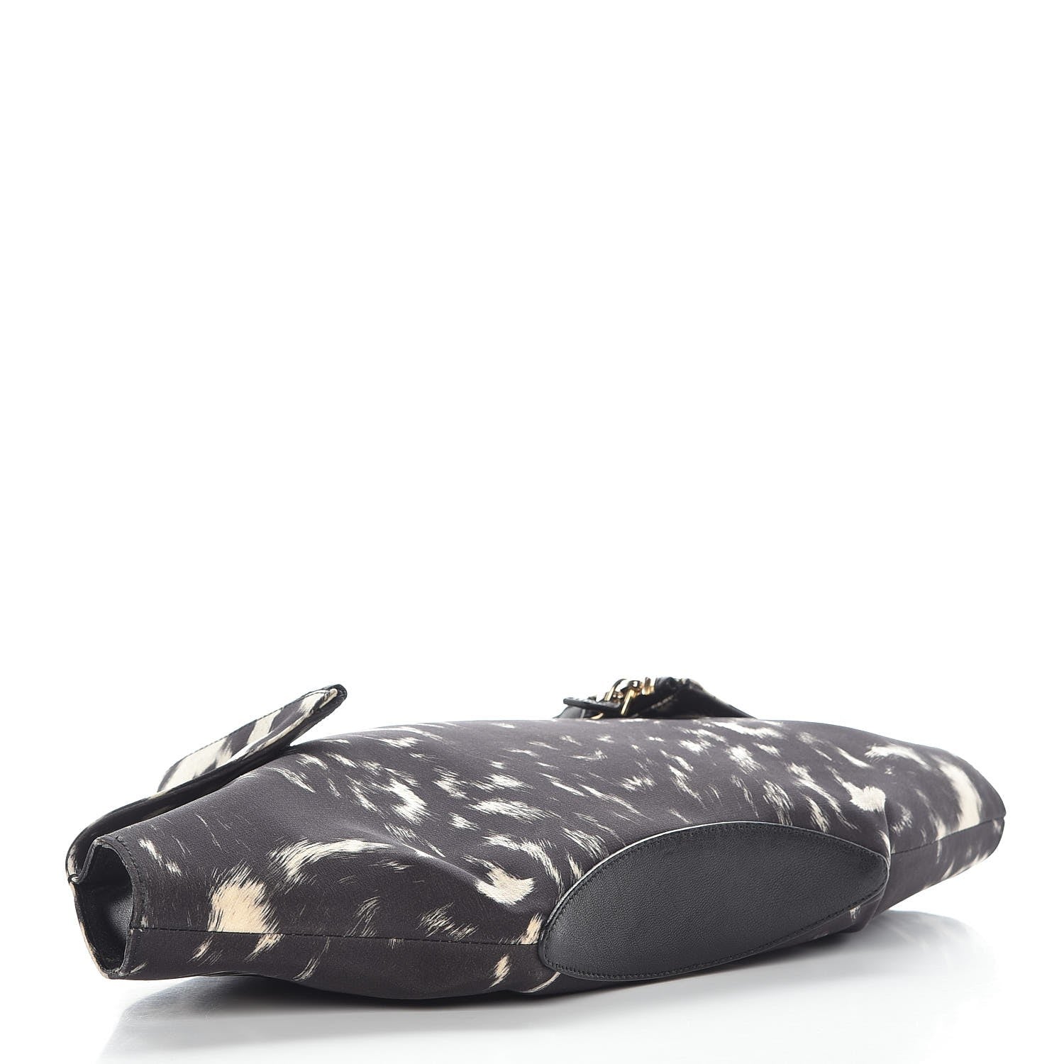 Alexander McQueen Silk Pony Print De Manta Clutch Black 4 of 9