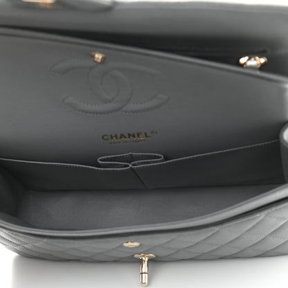 Chanel Caviar Quilted Medium Double Flap Grey 5 of 9