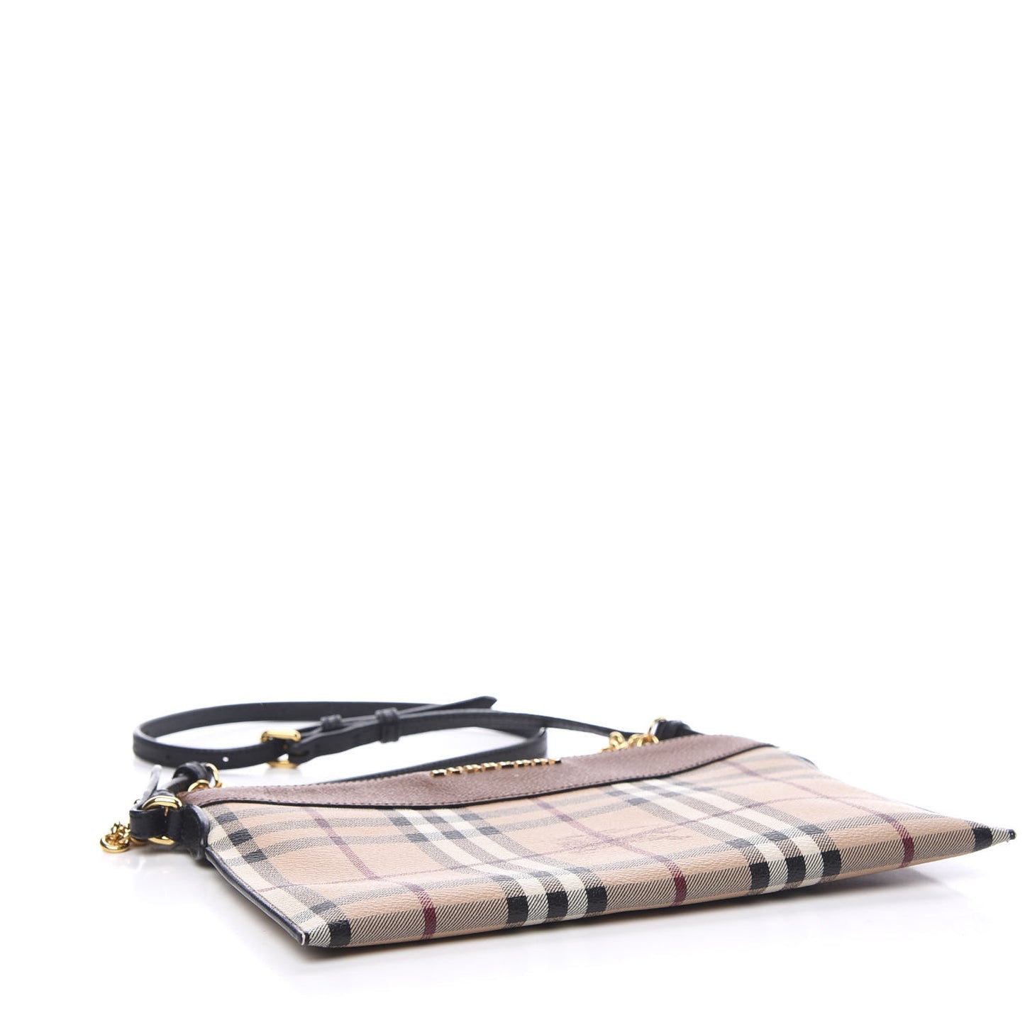Haymarket Check Peyton Crossbody Clutch Bag Toffee