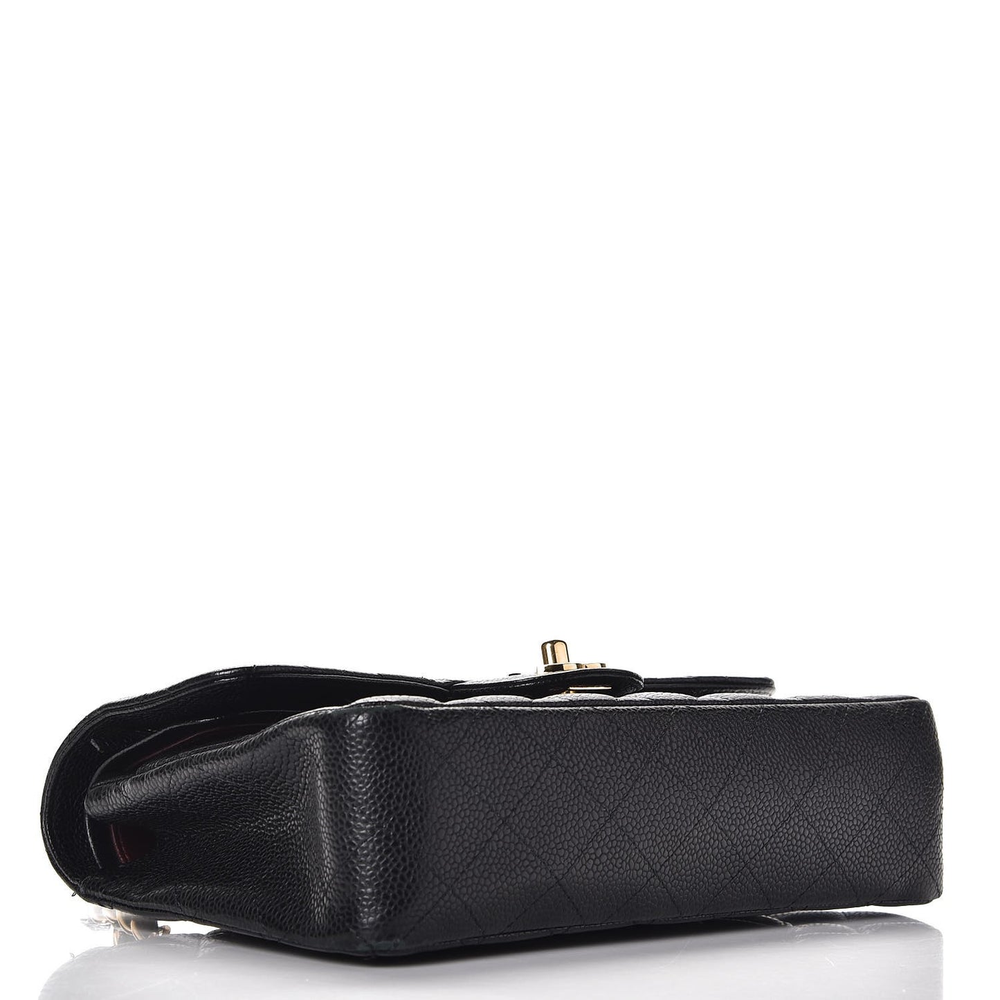 Caviar Quilted Small Double Flap Black