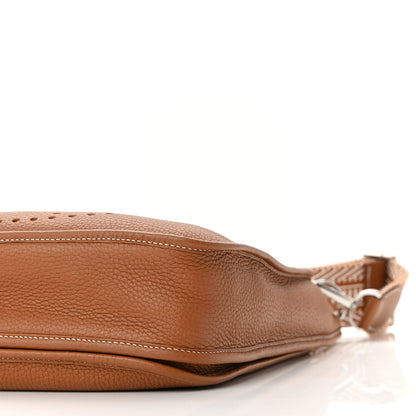 Hermes Taurillon Clemence Amazone Evelyne III PM Gold Ecru 10 of 10