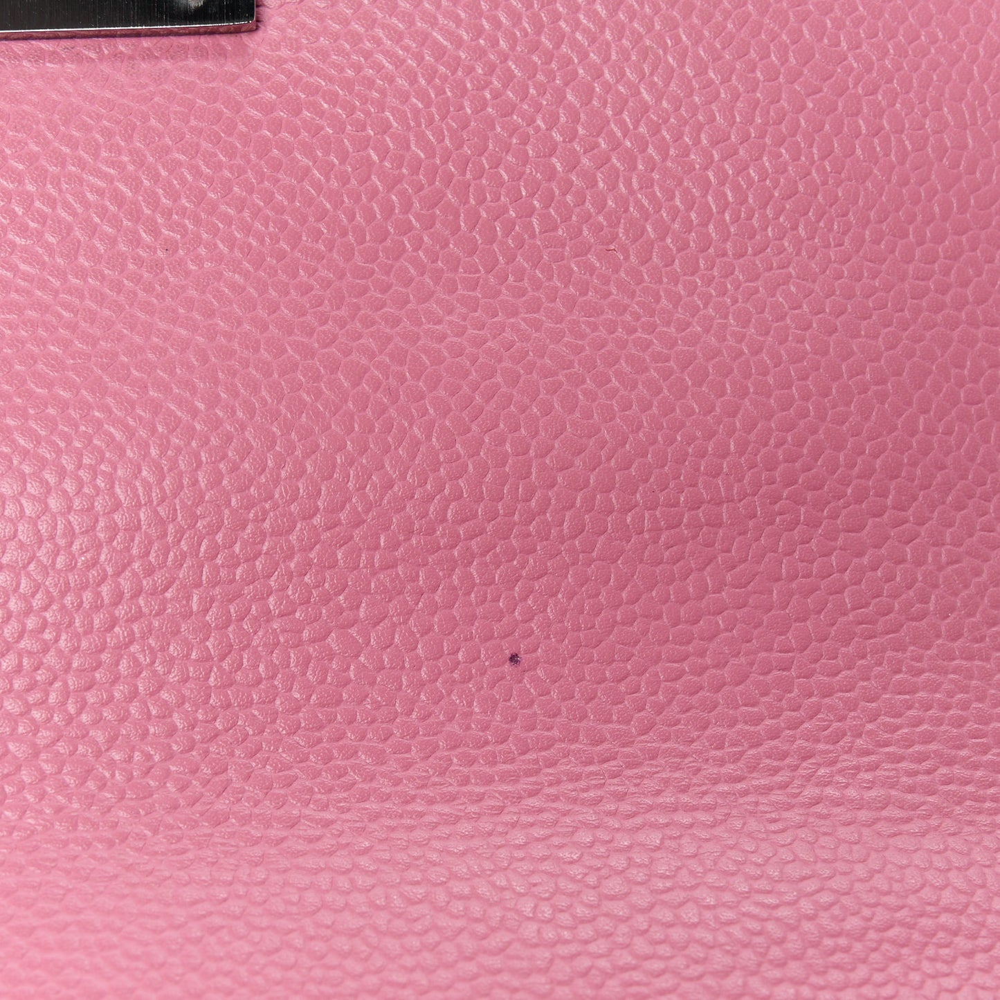 Glazed Calfskin Quilted Lucky Charms East West Accordion Flap Pink