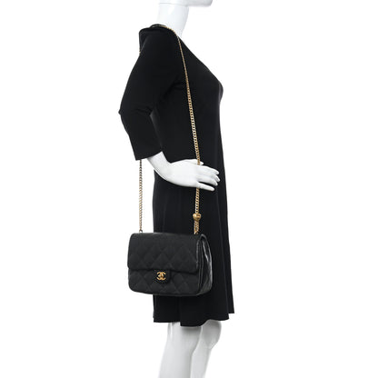 Chanel Caviar Quilted Sweetheart Flap Black 2 of 10