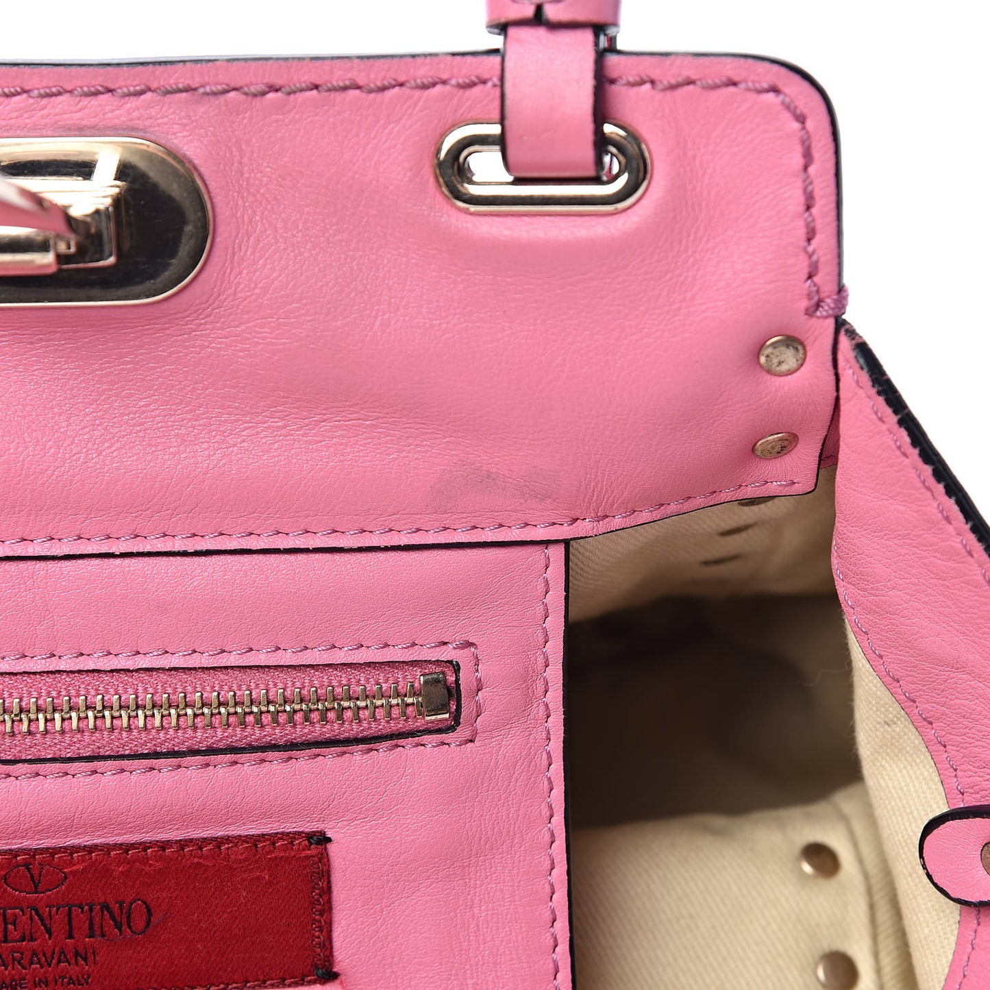 Vitello Mini Rockstud Tote Ninphea