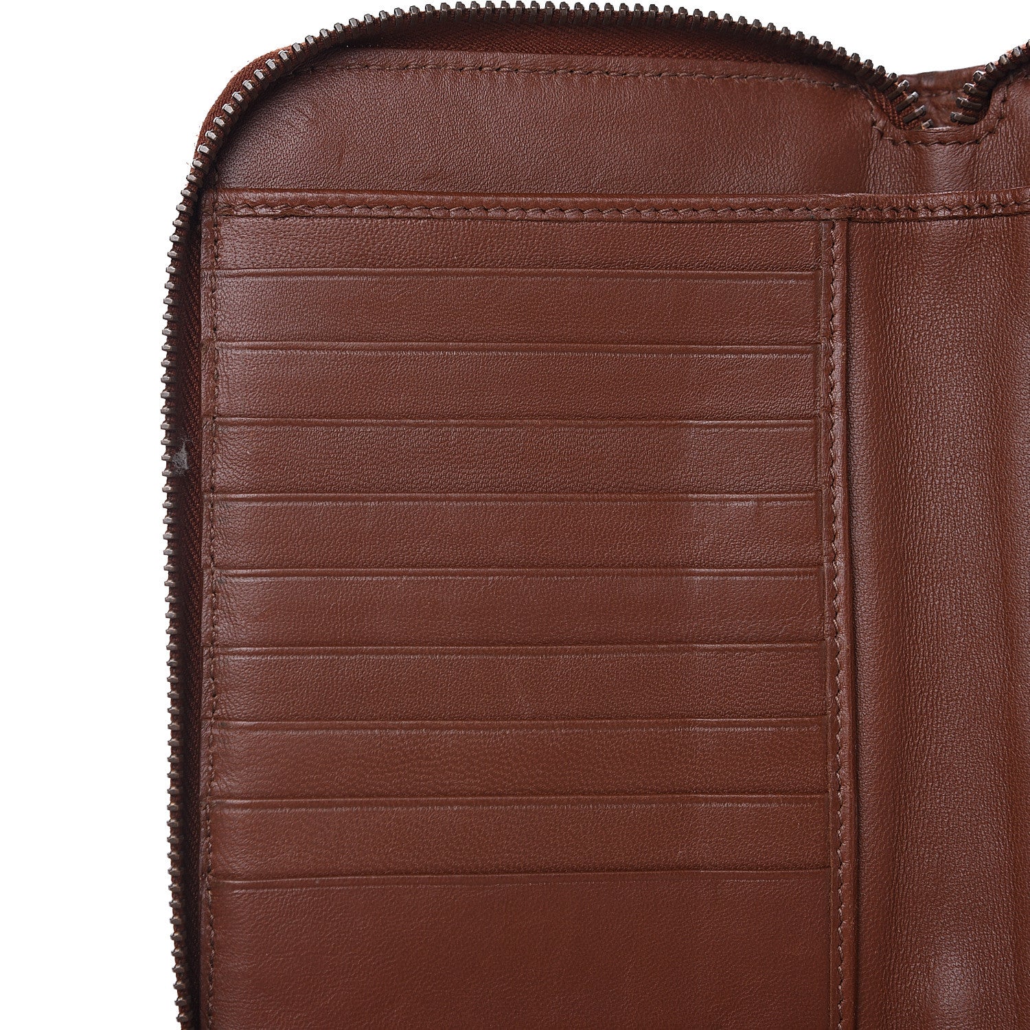 Bottega Veneta Nappa Intrecciato Floral Embroidered Zip Around Wallet Brown 9 of 10