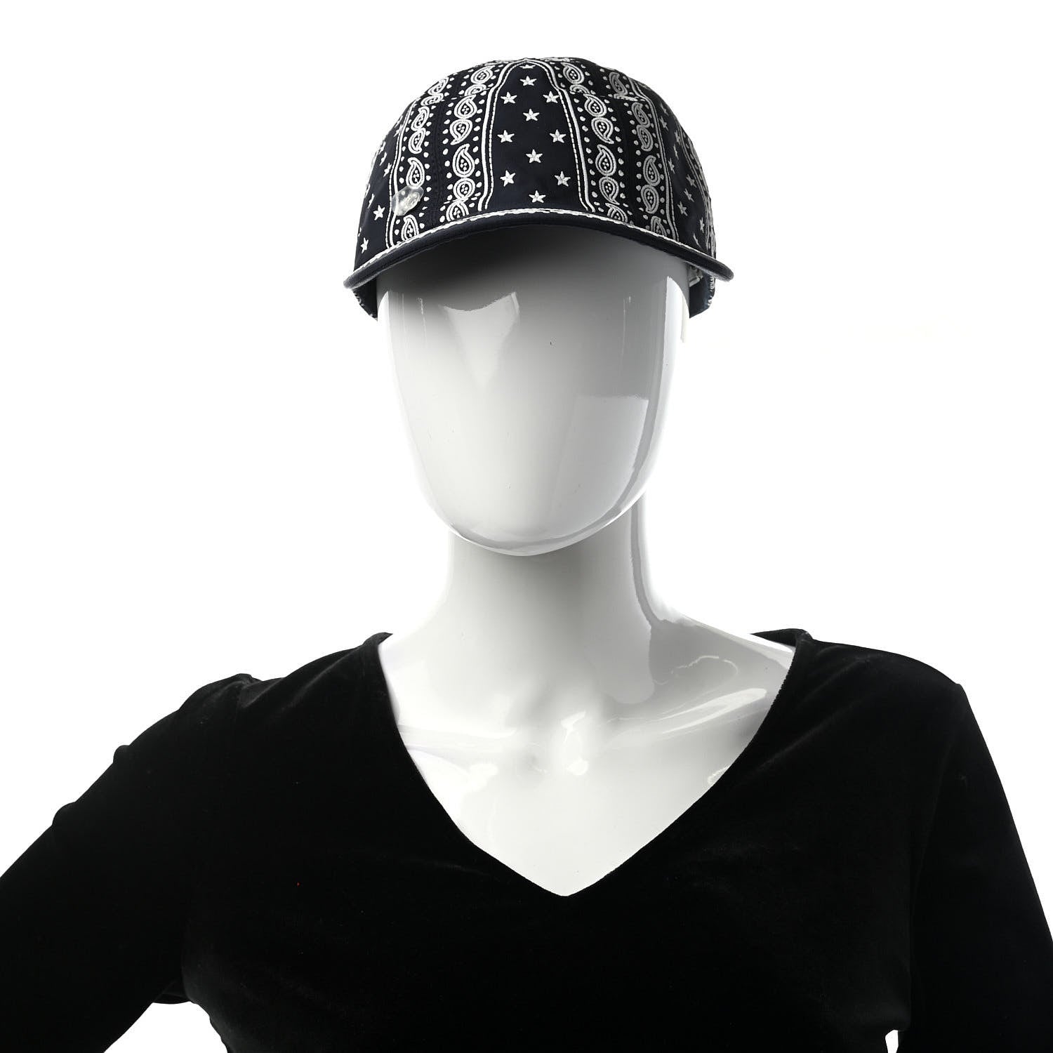 Hermes Cotton Serena Bandana Cap 56 Marine 2 of 9