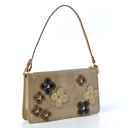 Louis Vuitton Vernis Lexington Fleurs Pochette Beige 2 of 9