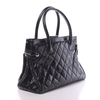Chanel Glazed Calfskin Quilted Large New Portobello Tote Black 4 of 11