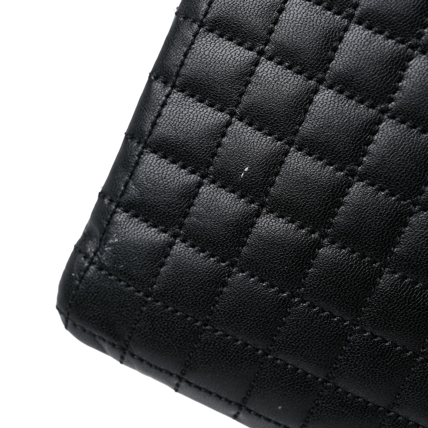 Celine Calfskin Quilted C Charm Pouch Black 10 of 10