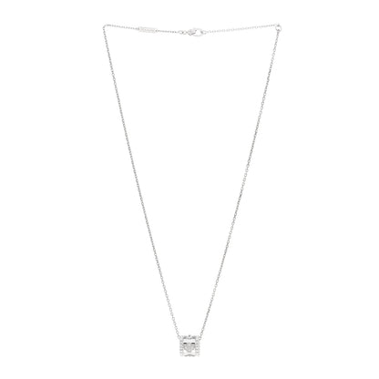 Van Cleef & Arpels 18K White Gold Diamond Small Perlee Clovers Pendant Necklace 3 of 5