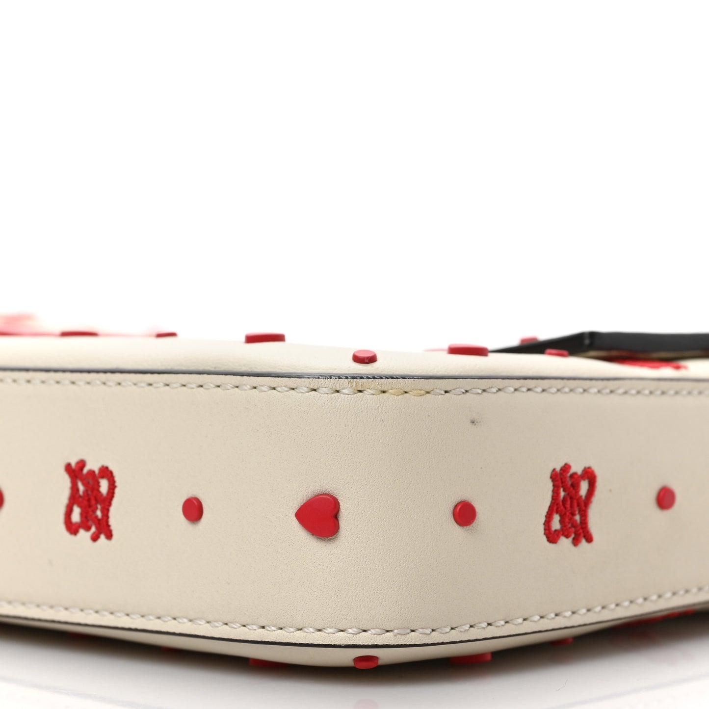 Vitello Burro Chinese Valentines Day Karligraphy Embroidered Baguette 1997 Pana Rosso Cardinale