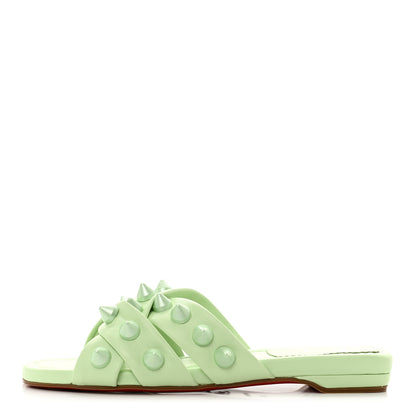 Christian Louboutin Calfskin Miss Spika Club Sandals 38.5 Studio Green 1 of 7