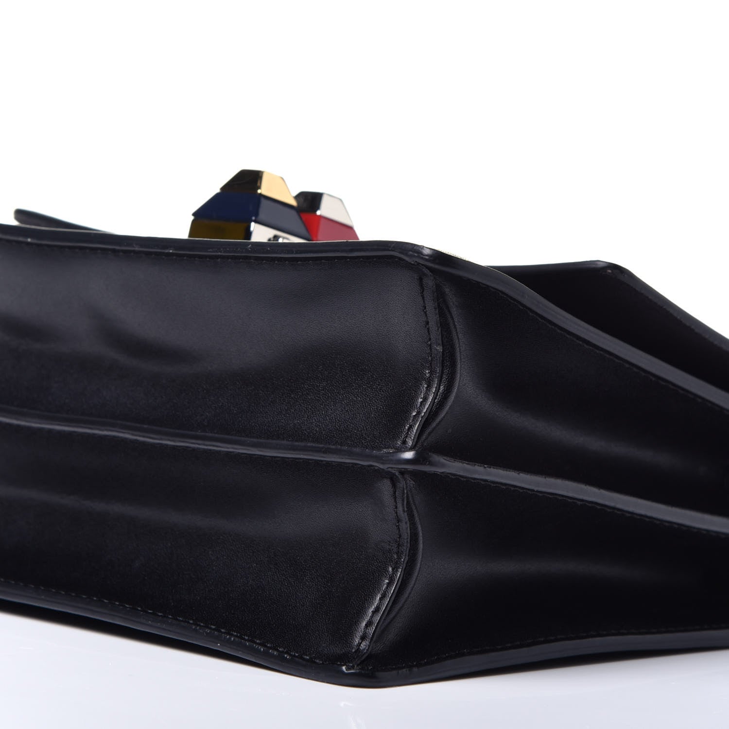 Fendi Vitello Liberty Studded Small Kan I Shoulder Bag Black Multicolor 9 of 9