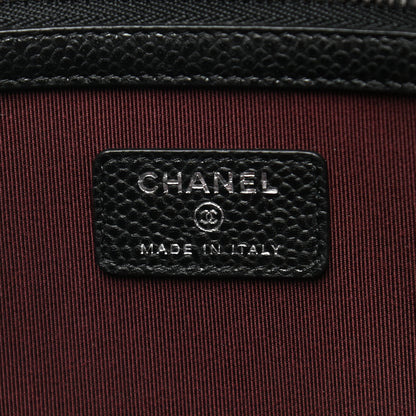 Chanel Caviar Quilted Large Cosmetic Case Black 6 of 7