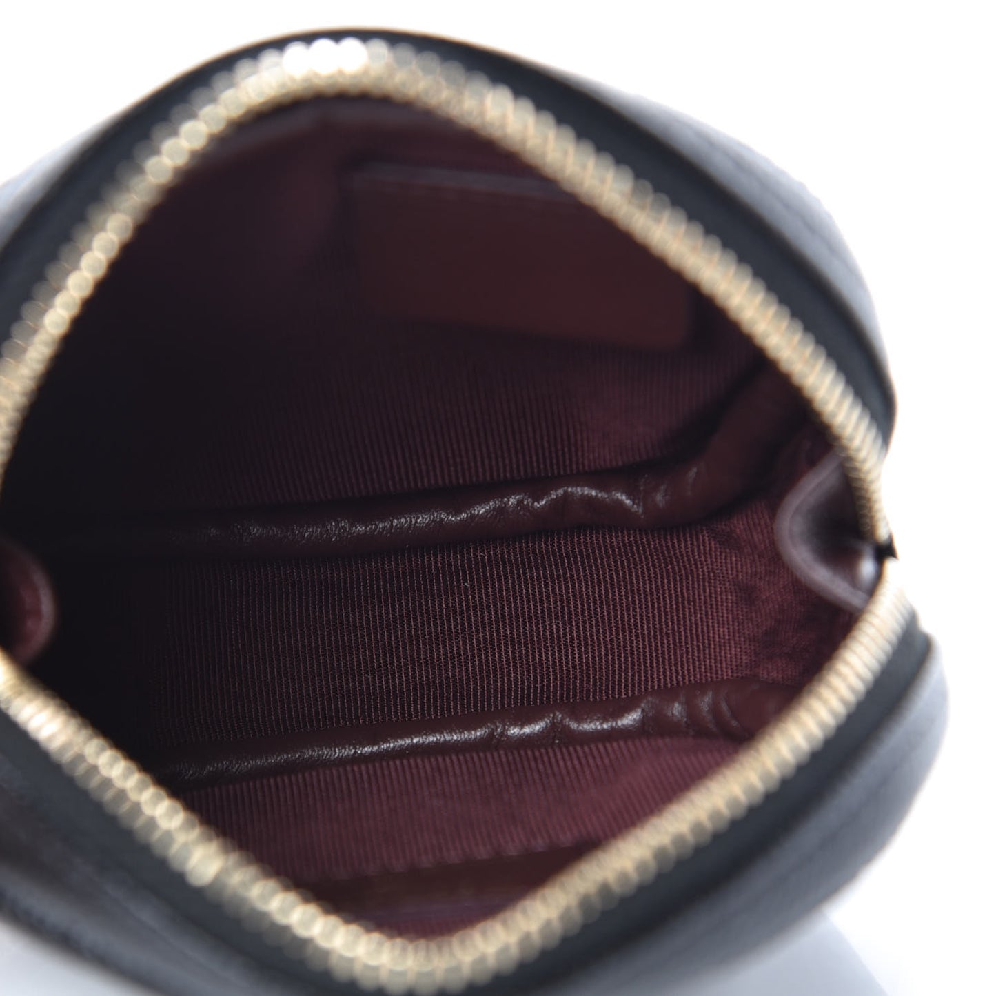 Caviar Quilted Zip Around Classic Coin Purse Black