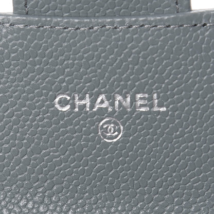 Chanel Caviar Quilted Flap Card Holder Wallet Blue 5 of 7