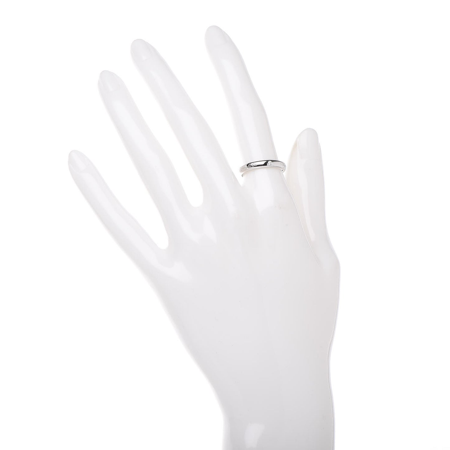 Platinum Diamond 3mm Notes "." Ring 52 6