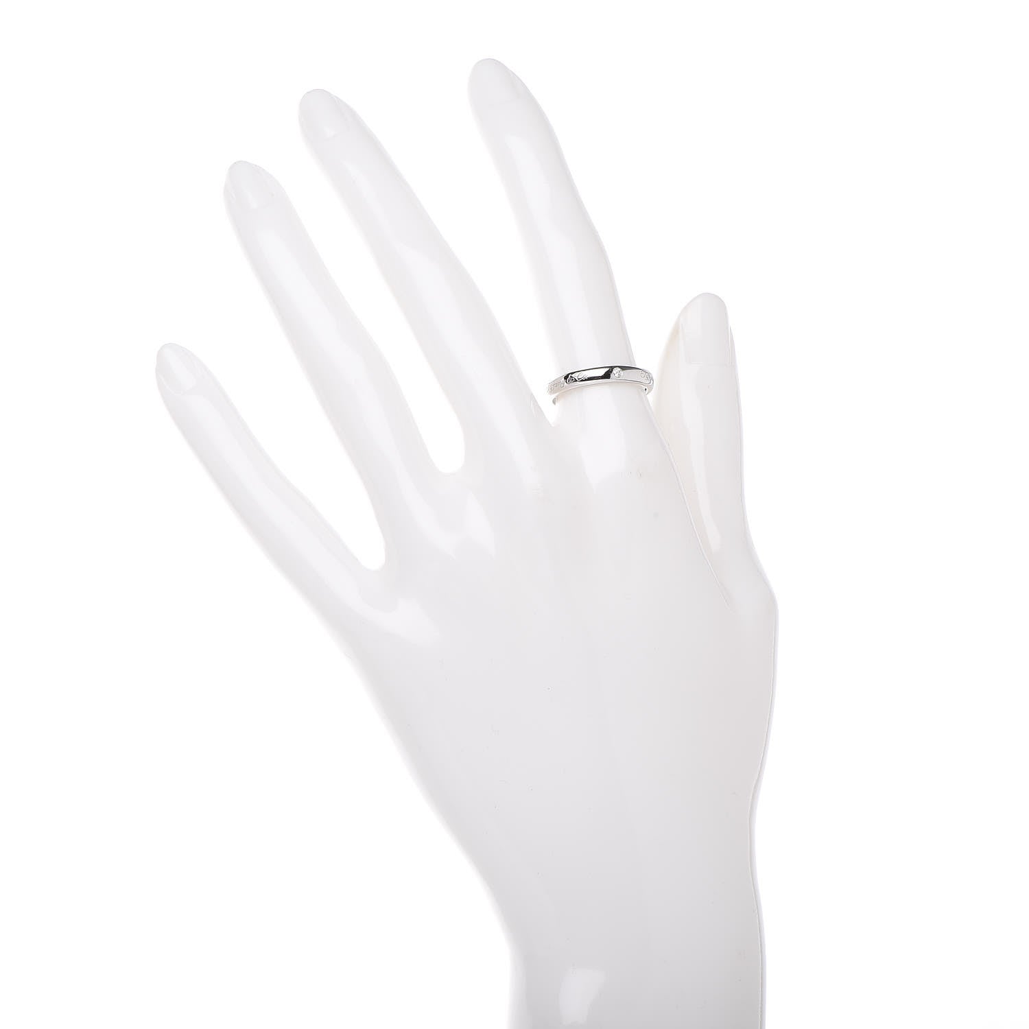 Tiffany Platinum Diamond 3mm Notes "." Ring 52 6 2 of 5