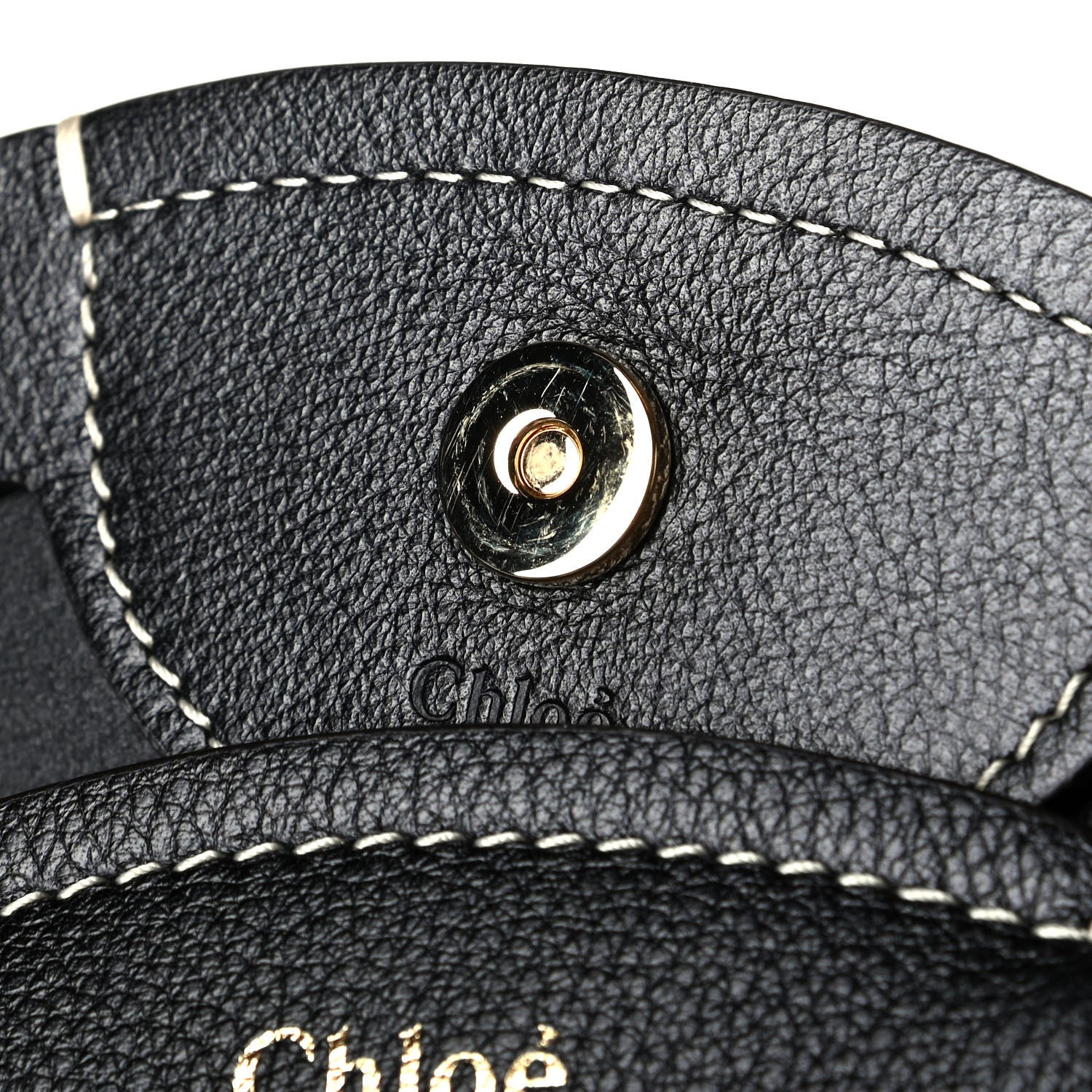 Chloe Small Grain Smooth Calfskin Medium Darryl Tote Black 7 of 7