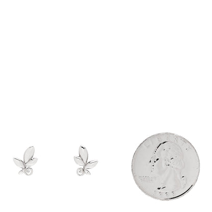 Tiffany Sterling Silver Paloma Picasso Olive Leaf Earrings 2 of 5