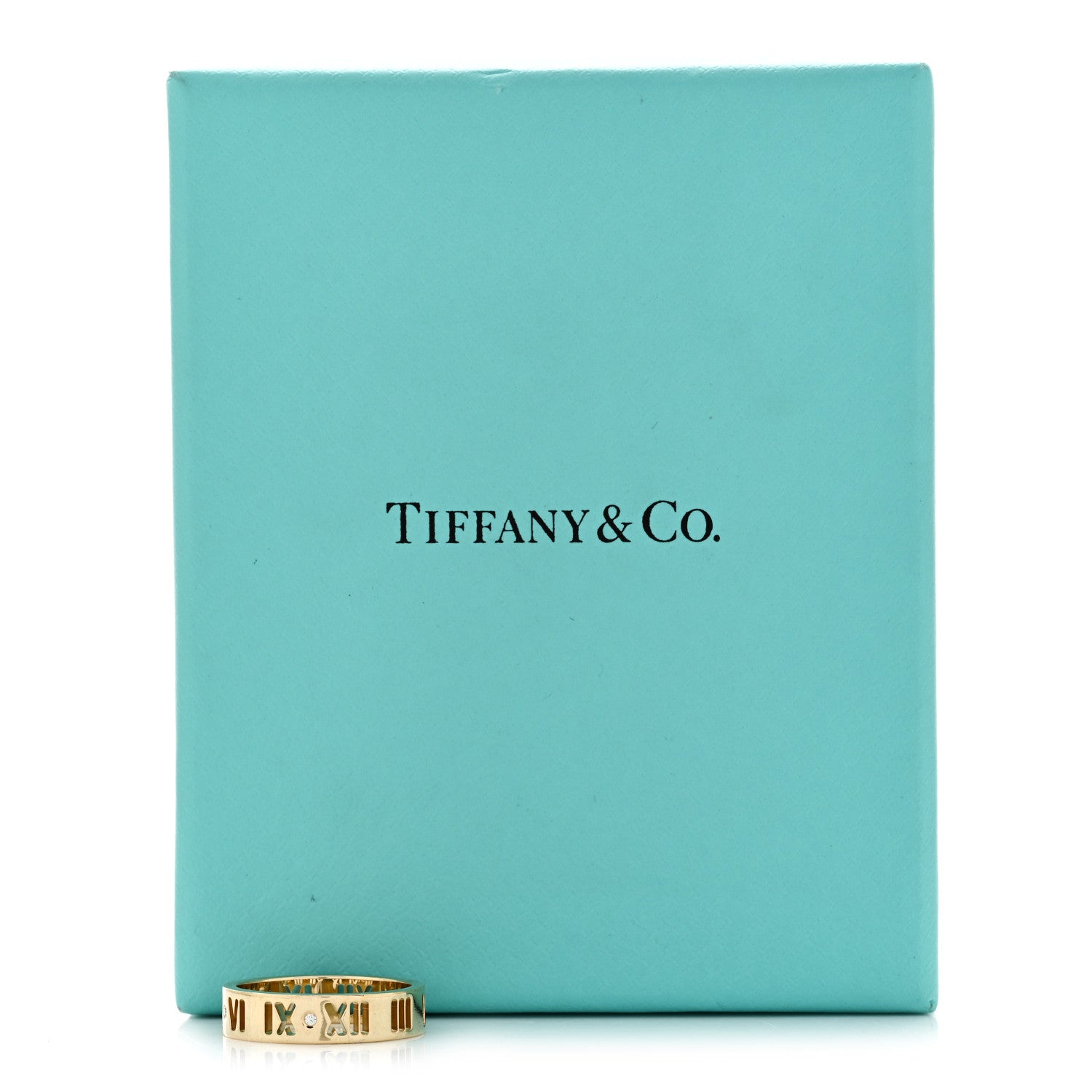 Tiffany 18K Yellow Gold Diamond Wide Atlas Pierced Ring 54 6.75 4 of 4