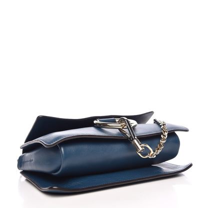 Chloe Suede Calfskin Small Faye Shoulder Bag Majolica Blue 4 of 8