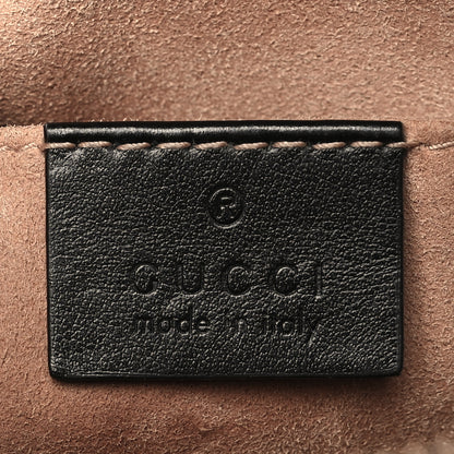 Gucci Calfskin Matelasse Mini GG Marmont Chain Shoulder Bag Black 7 of 10